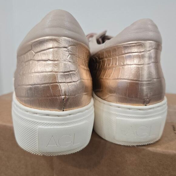 AGL Lace Up Platform Blush Pink Fashion Sneakers size 39 - Picture 6 of 8